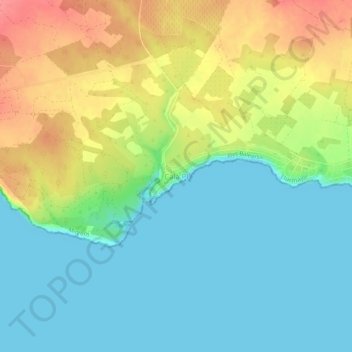 Cala Pi topographic map, elevation, terrain