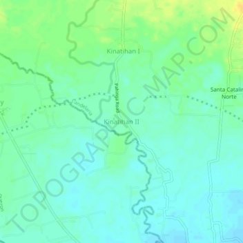 Kinatihan II topographic map, elevation, terrain