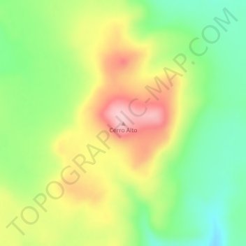 Cerro Alto topographic map, elevation, terrain