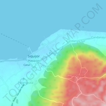 Pangi topographic map, elevation, terrain