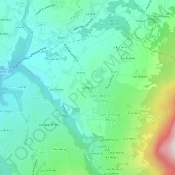 La Plesse topographic map, elevation, terrain