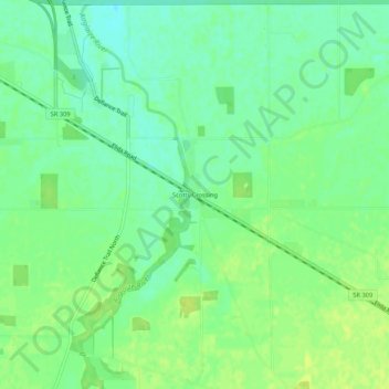 Scotts Crossing topographic map, elevation, terrain
