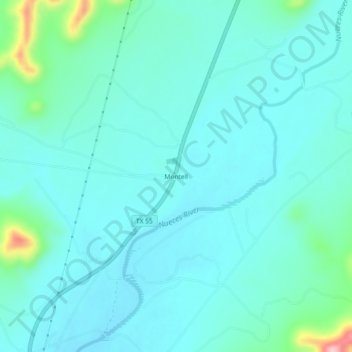Montell topographic map, elevation, terrain