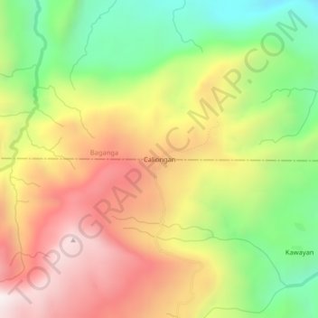 Caliongan topographic map, elevation, terrain