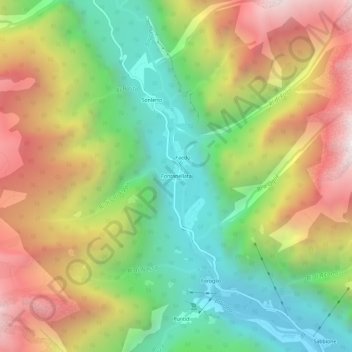 Fontanellata topographic map, elevation, terrain