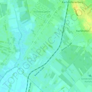 Oberfindorf topographic map, elevation, terrain