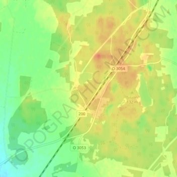 Slätte topographic map, elevation, terrain