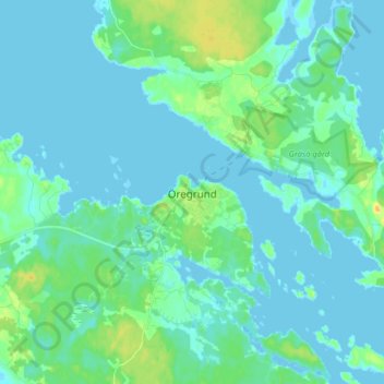 Öregrund topographic map, elevation, terrain