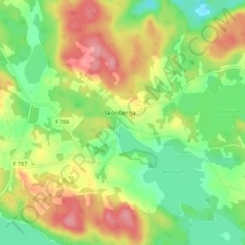 Skirö topographic map, elevation, terrain