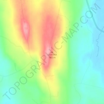 Lord Hill topographic map, elevation, terrain