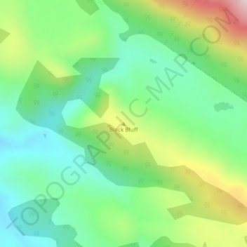 Black Bluff topographic map, elevation, terrain
