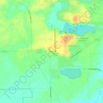 Tibbets topographic map, elevation, terrain