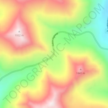 Atigun Pass topographic map, elevation, terrain