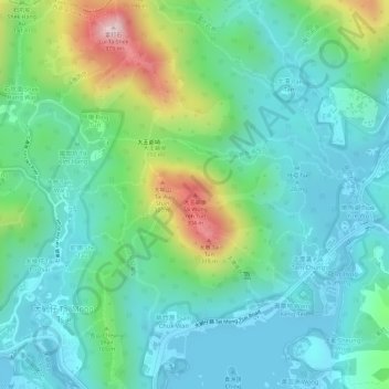 Tai Wong Yeh Tun topographic map, elevation, terrain