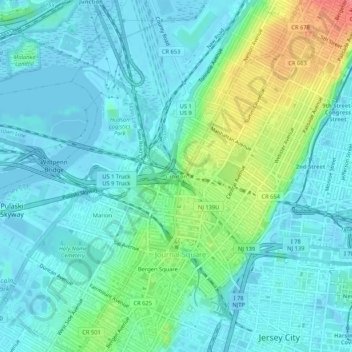 Croxton topographic map, elevation, terrain