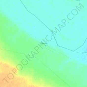 Paso Alsina topographic map, elevation, terrain