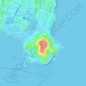 Ouen Toro topographic map, elevation, terrain