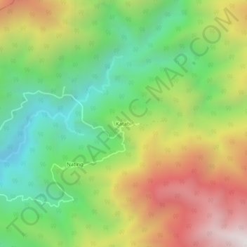 Katabi topographic map, elevation, terrain