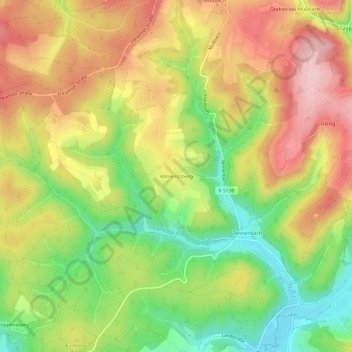 Allmendsberg topographic map, elevation, terrain