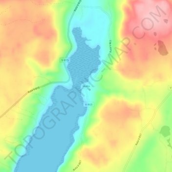 Huito topographic map, elevation, terrain
