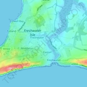 New Village topographic map, elevation, terrain