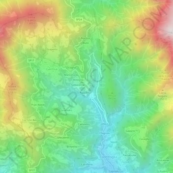 Foppetta topographic map, elevation, terrain