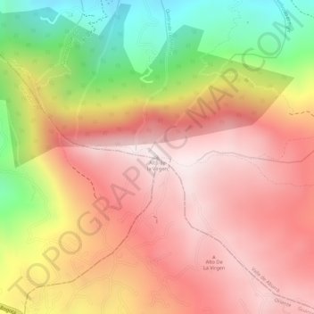 Alto de la Virgen topographic map, elevation, terrain