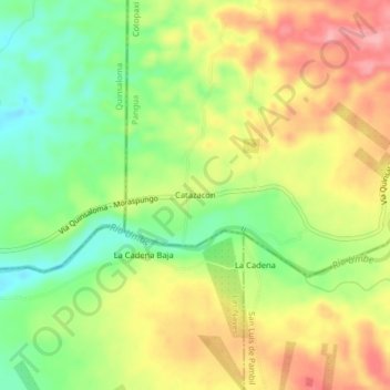 Catazacon topographic map, elevation, terrain