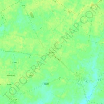 Gaubert topographic map, elevation, terrain