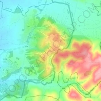 Marja topographic map, elevation, terrain