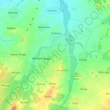 Masteri topographic map, elevation, terrain