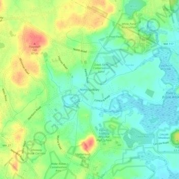North Sudbury topographic map, elevation, terrain