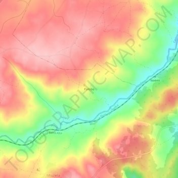 Pailobo topographic map, elevation, terrain