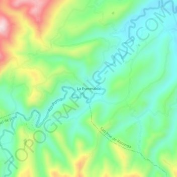 La Esmeralda topographic map, elevation, terrain