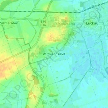 Wittmannsdorf topographic map, elevation, terrain