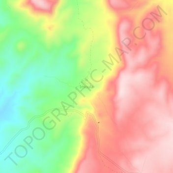 Imoula topographic map, elevation, terrain