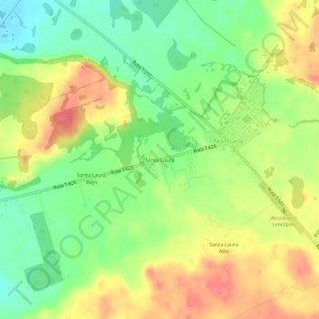 Santa Laura topographic map, elevation, terrain