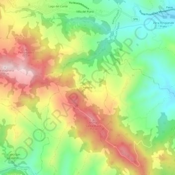 Petrelle topographic map, elevation, terrain