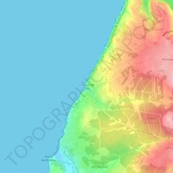 Azenhas do Mar topographic map, elevation, terrain