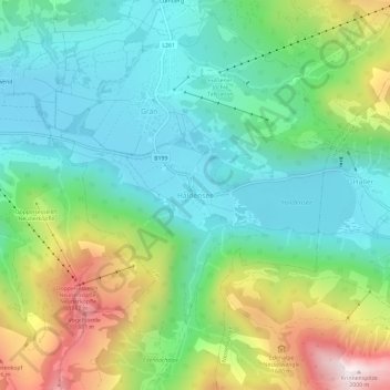 Haldensee topographic map, elevation, terrain