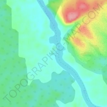 Mandi topographic map, elevation, terrain