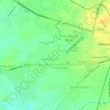 Brahmni Nagar topographic map, elevation, terrain
