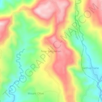 New Katipunan topographic map, elevation, terrain