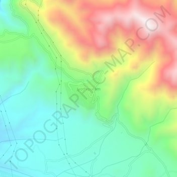 Jyothipuram topographic map, elevation, terrain