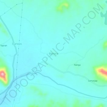Banora topographic map, elevation, terrain