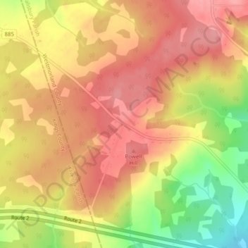Kinnear Settlement topographic map, elevation, terrain