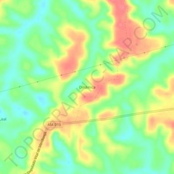 Dinâmica topographic map, elevation, terrain