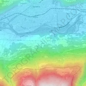 Moia topographic map, elevation, terrain