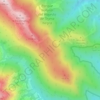 Loma de Calamorro topographic map, elevation, terrain