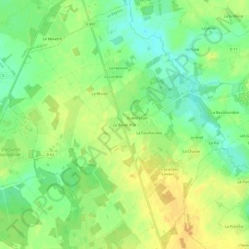 La Boule d'Or topographic map, elevation, terrain